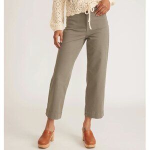 Marine Layer Bridget Crop Pants Dusty Olive Size 6 NWT